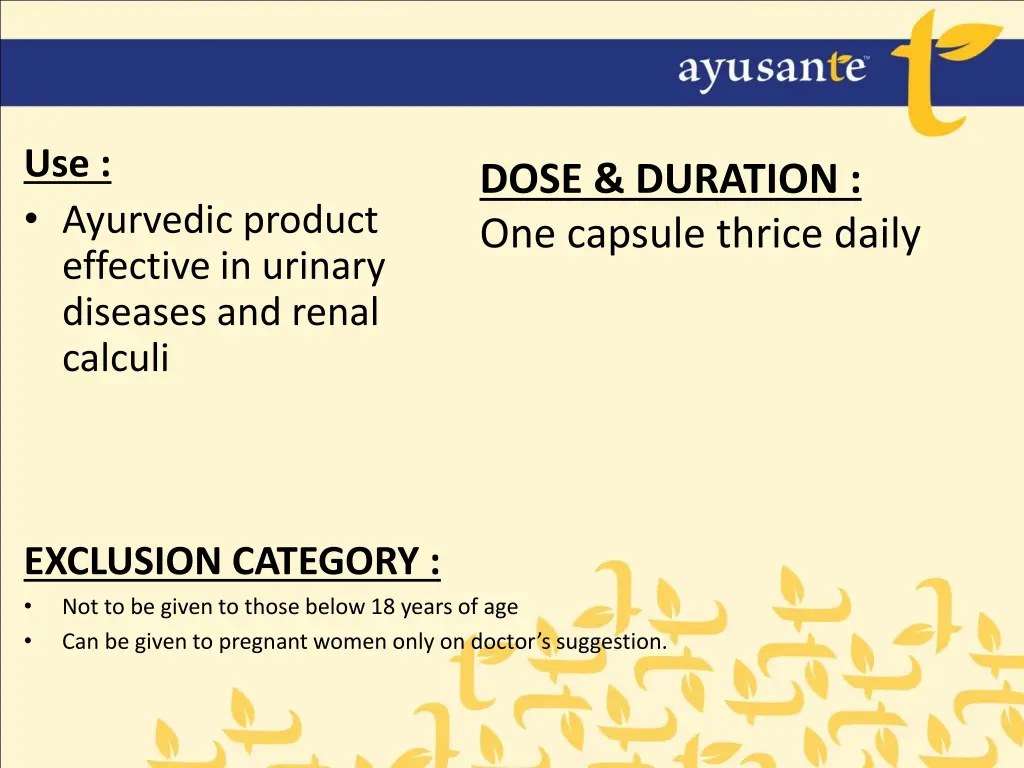 use ayurvedic product effective in urinary