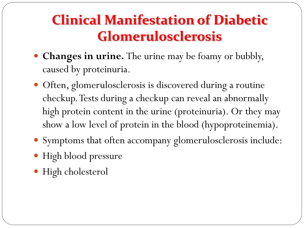 clinical manifestation of diabetic 1