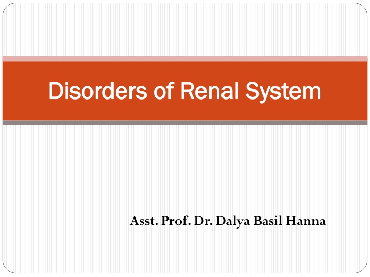 d disorders of renal system isorders of renal