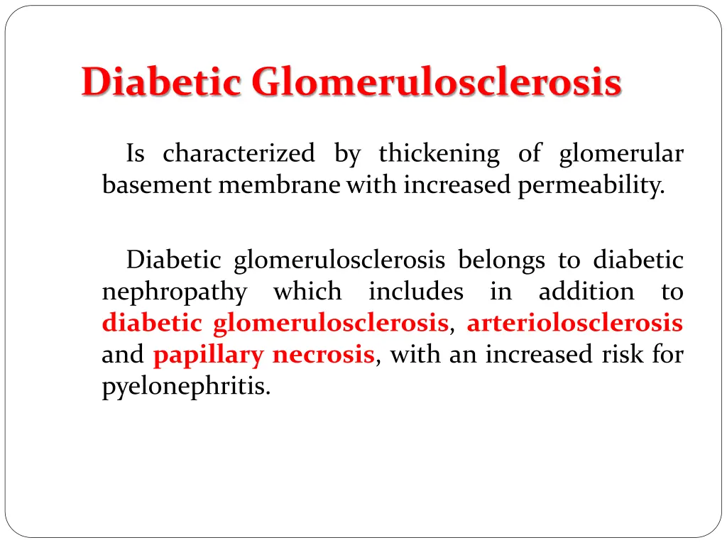 diabetic glomerulosclerosis