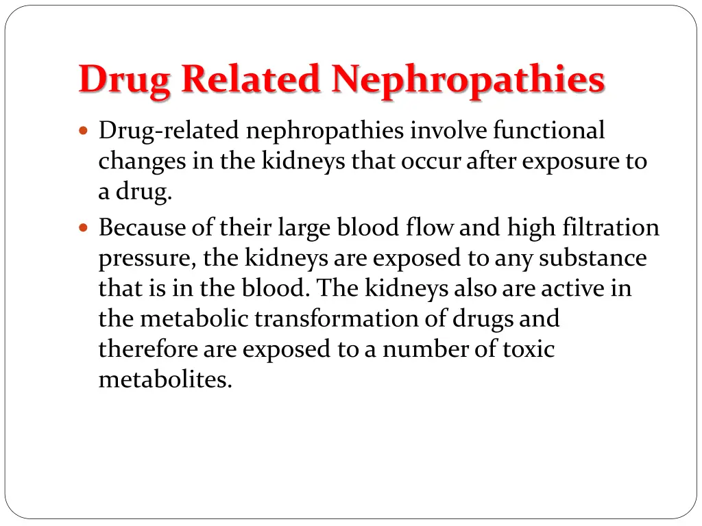 drug related nephropathies 1