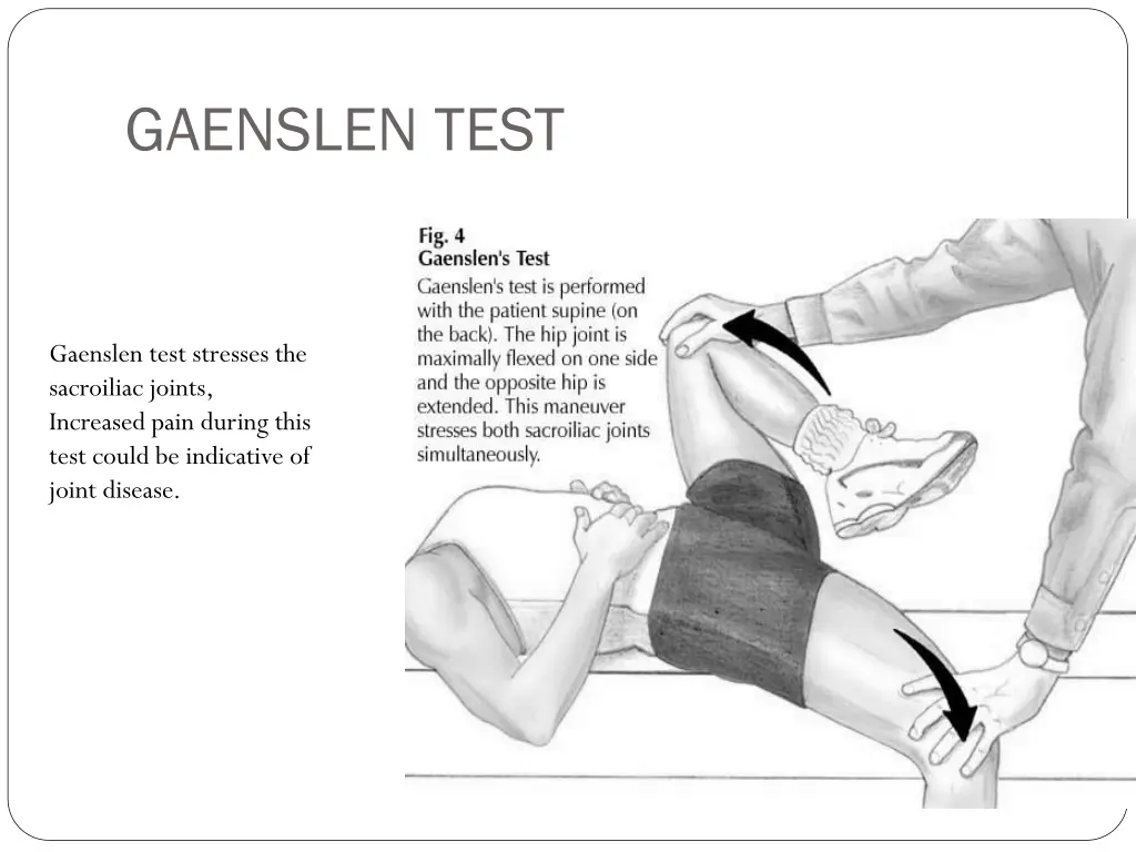 gaenslen test