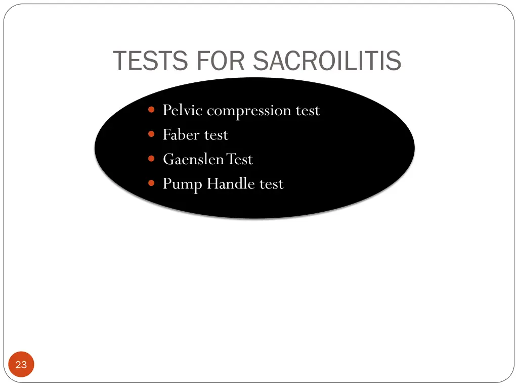 tests for sacroilitis