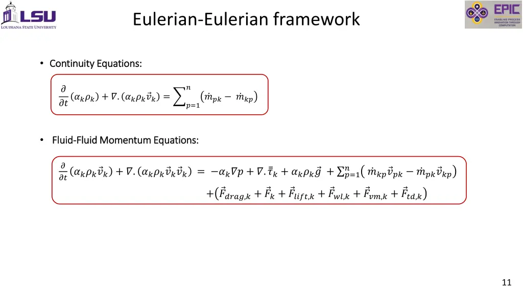 eulerian eulerian framework