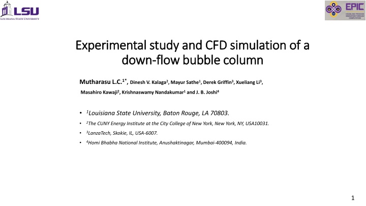 experimental study and cfd simulation