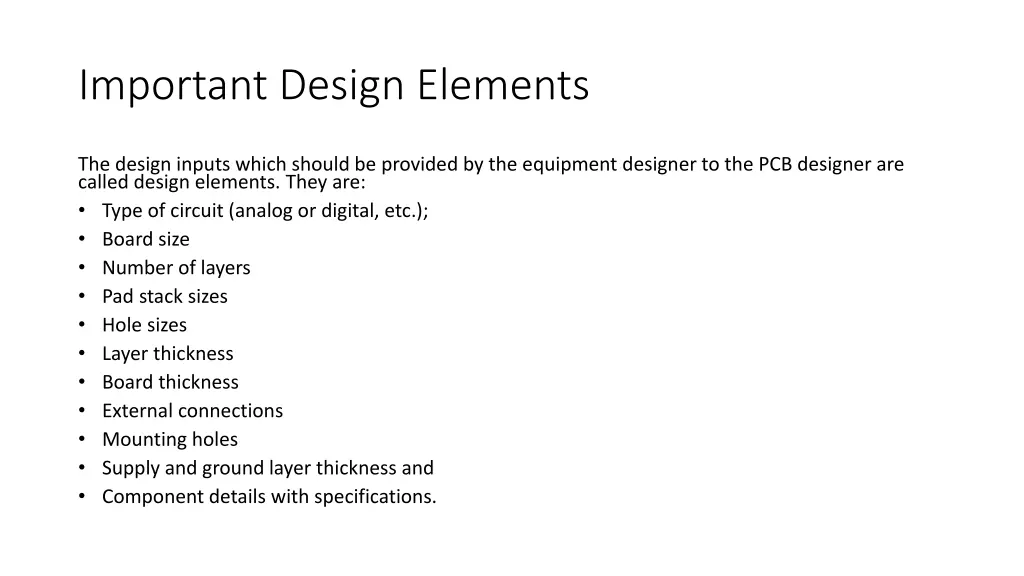 important design elements