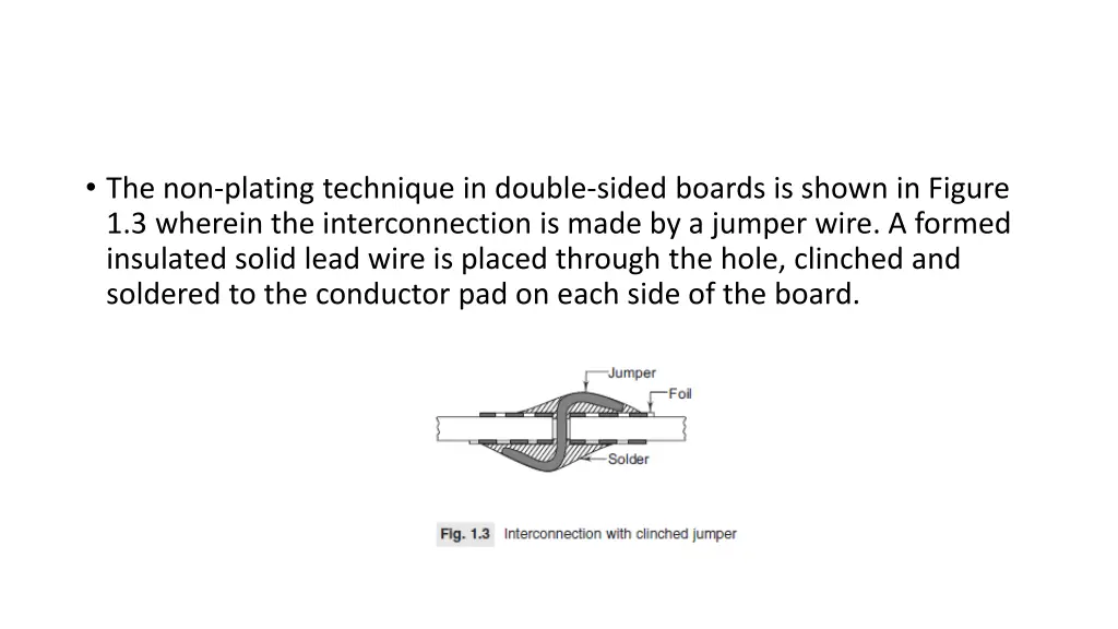 the non plating technique in double sided boards