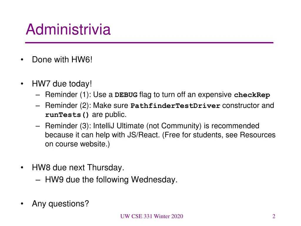 administrivia