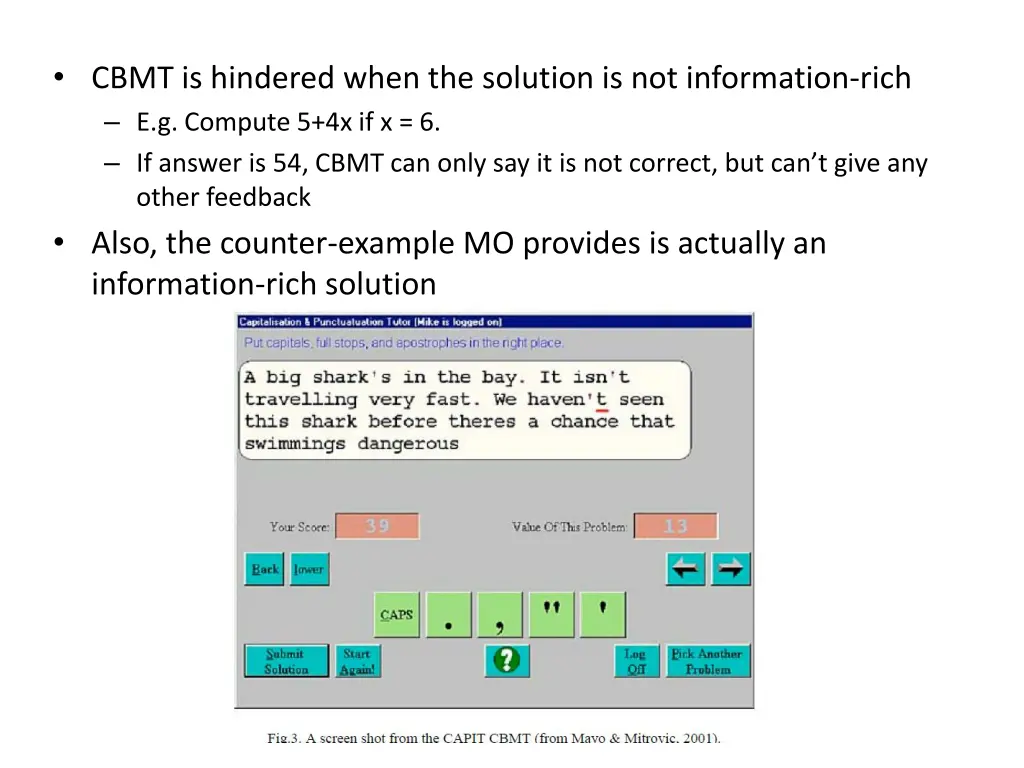 cbmt is hindered when the solution