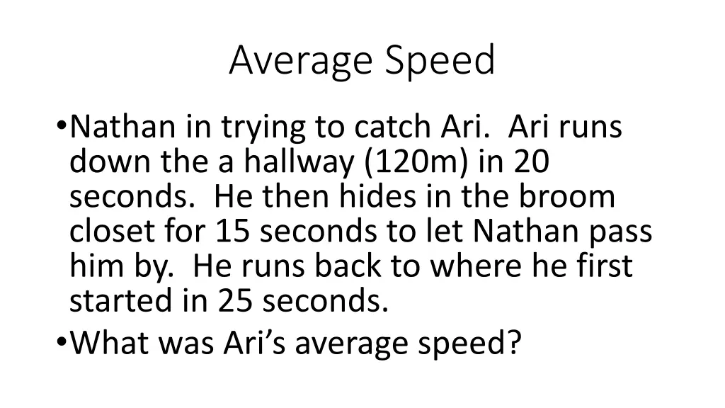 average speed