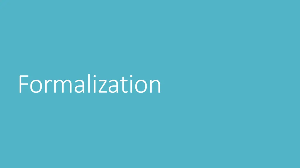 formalization