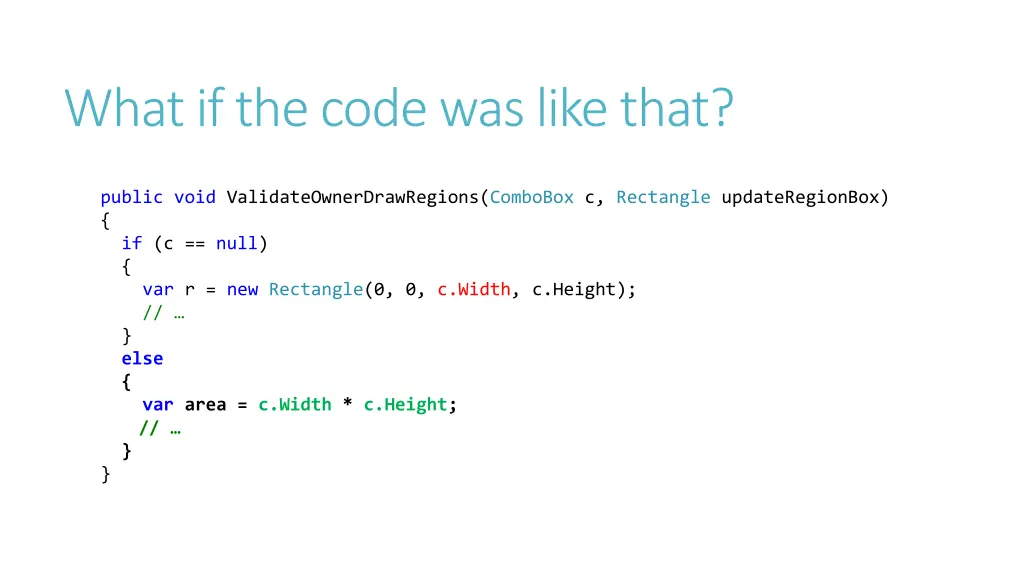 what if the code was like that