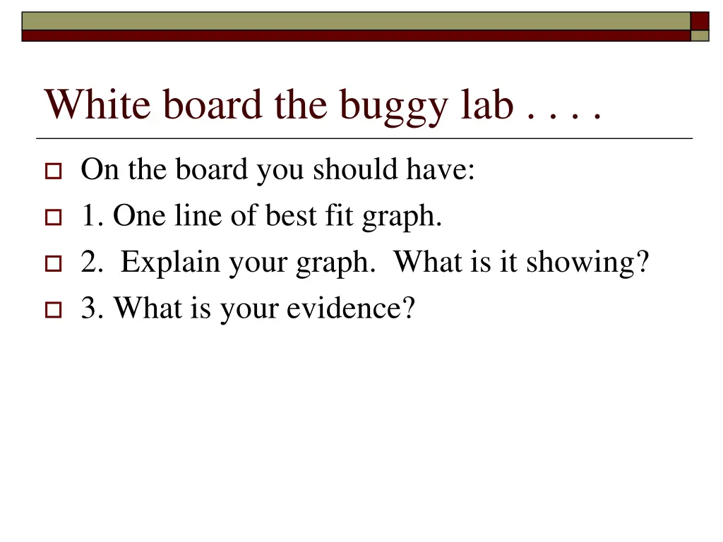 white board the buggy lab