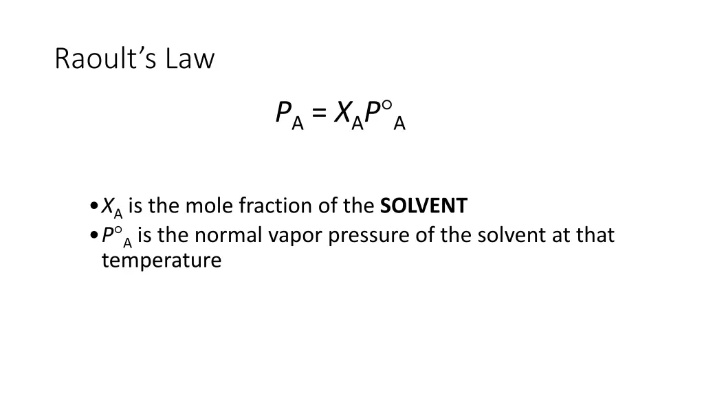 raoult s law