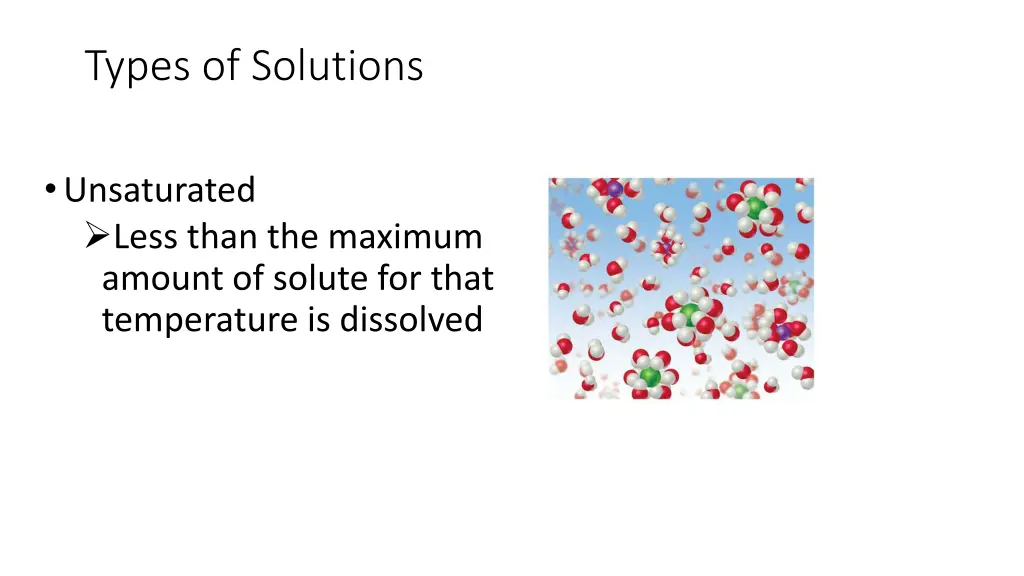 types of solutions 1