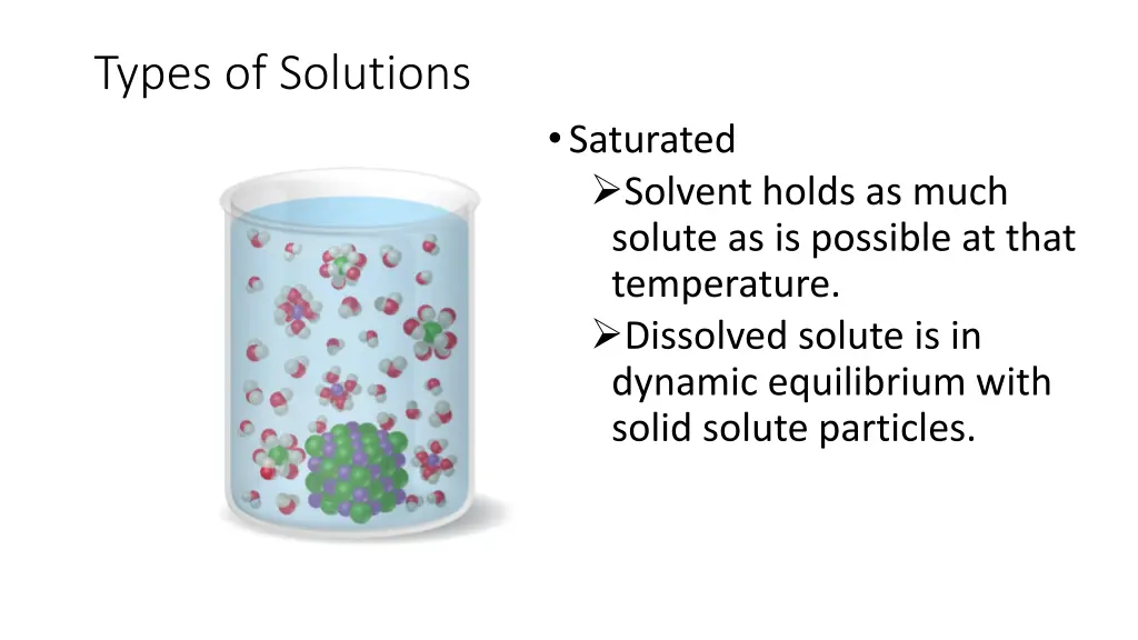 types of solutions