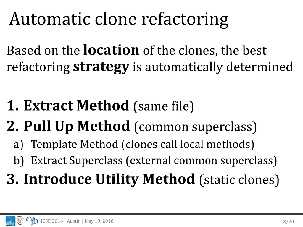 automatic clone refactoring