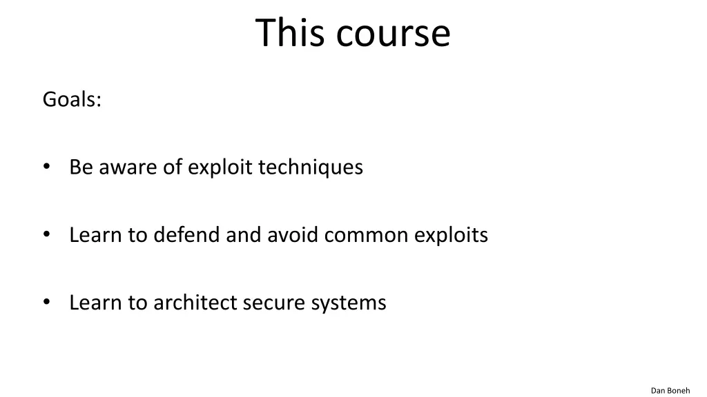 this course