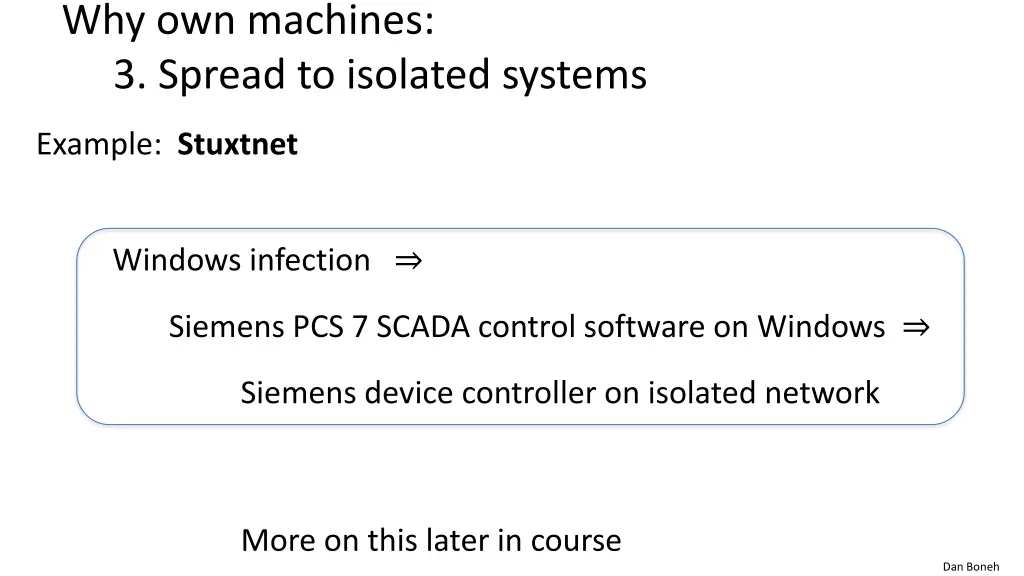 why own machines 3 spread to isolated systems