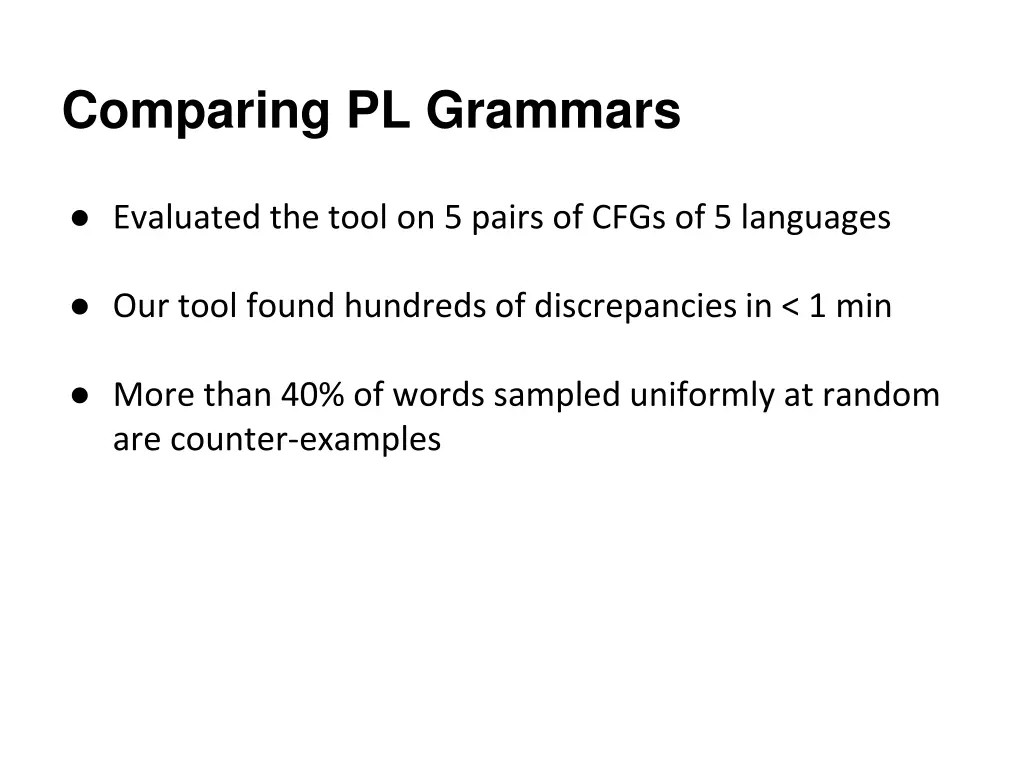 comparing pl grammars 1