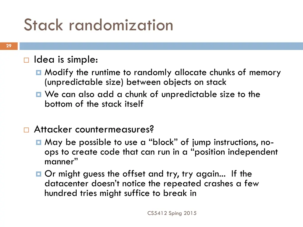 stack randomization