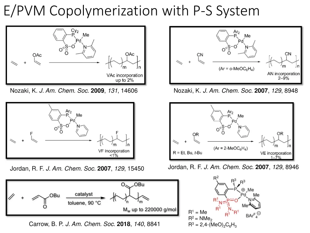 e pvm copolymerization with p s system