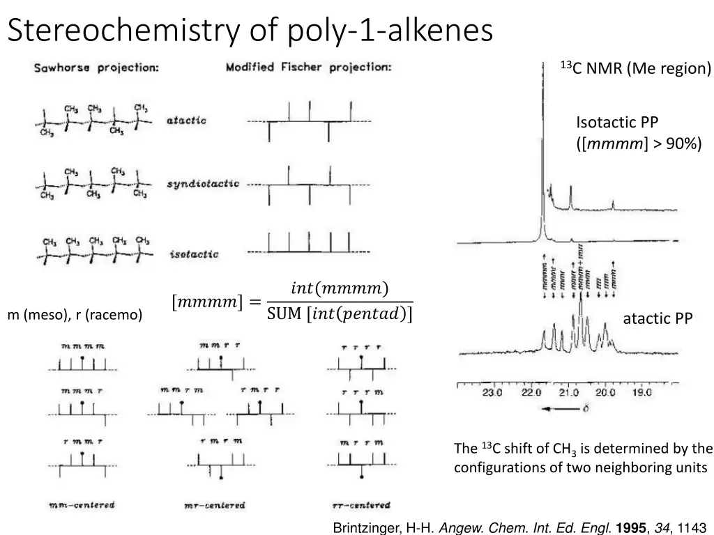 stereochemistry of poly 1 alkenes