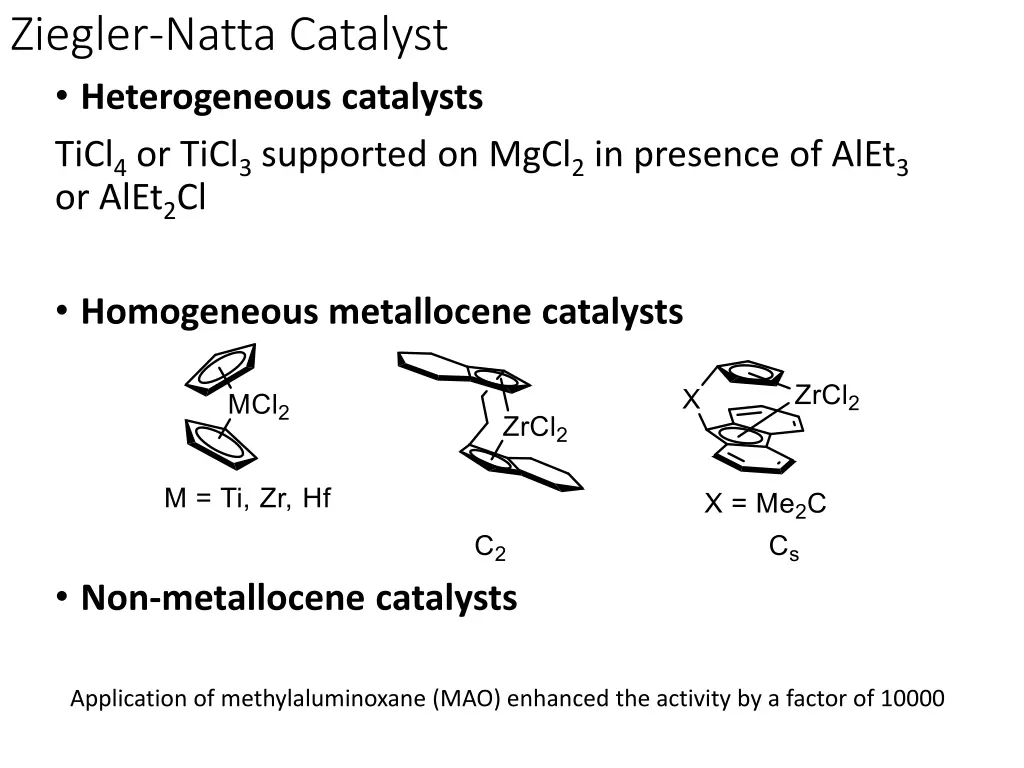 ziegler natta catalyst heterogeneous catalysts