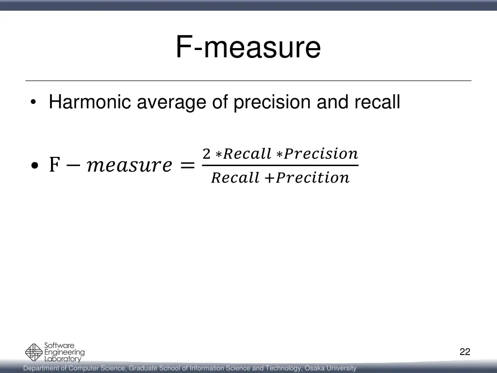 f measure