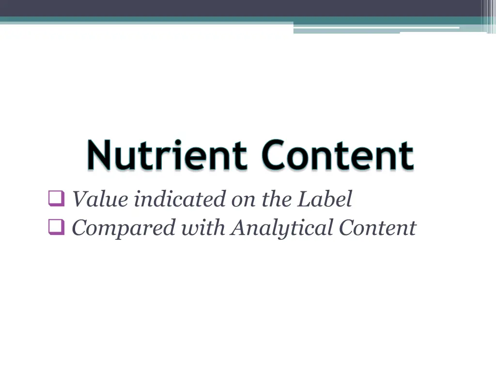 nutrient content value indicated on the label