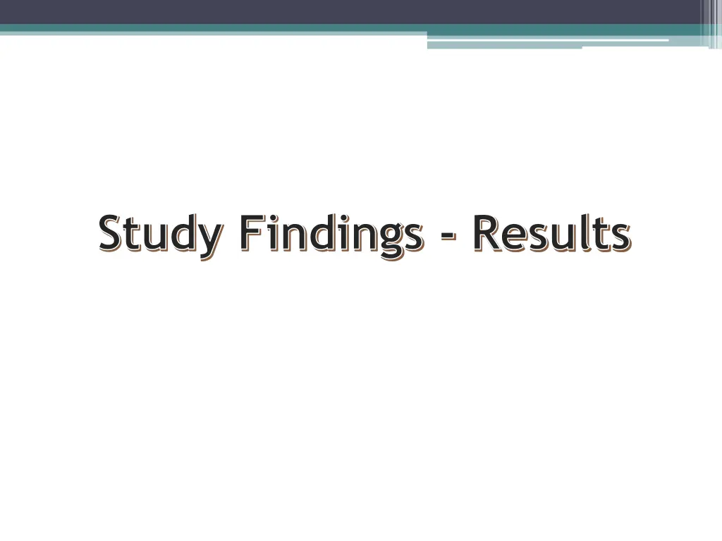 study findings results