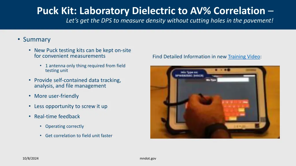 puck kit laboratory dielectric to av correlation 11