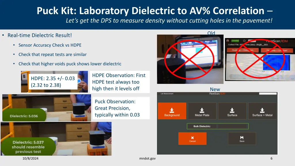 puck kit laboratory dielectric to av correlation 4