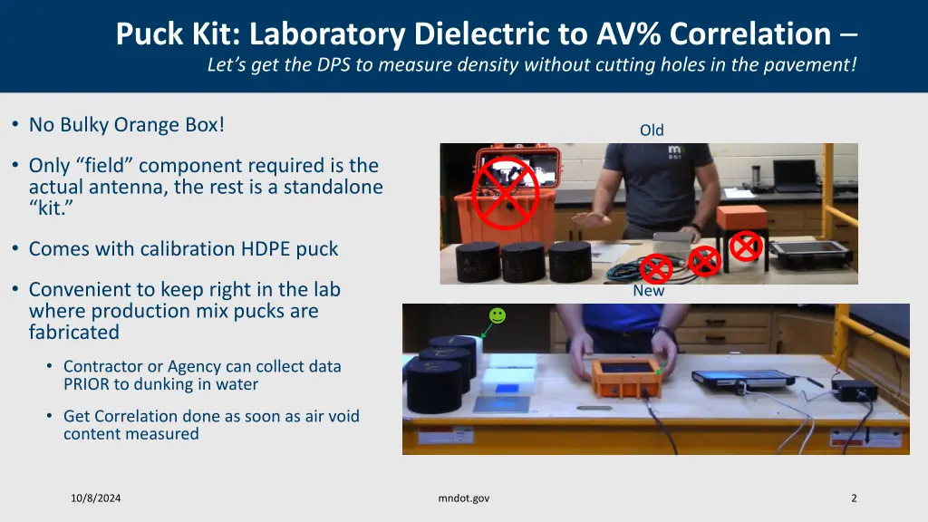 puck kit laboratory dielectric to av correlation