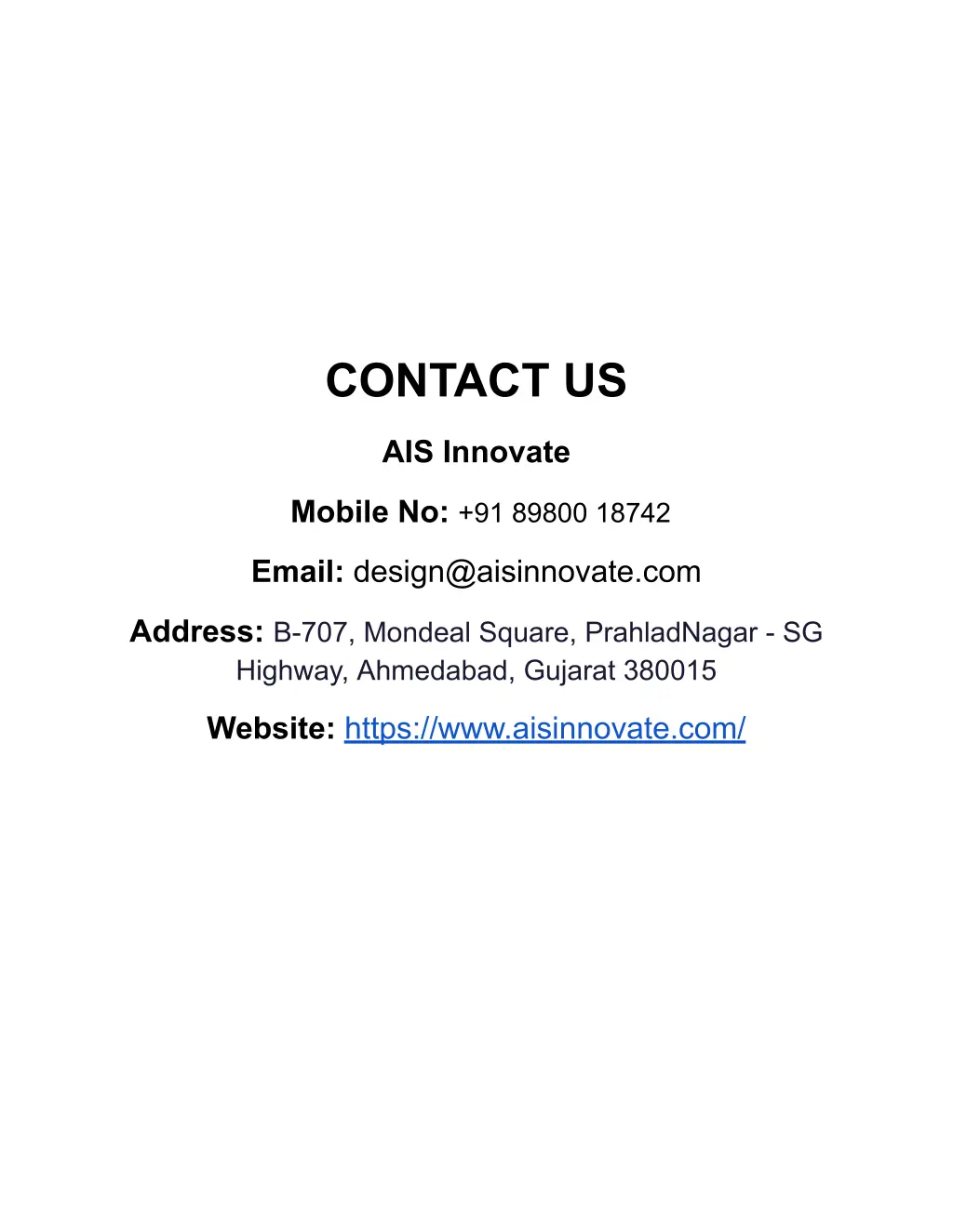 contact us