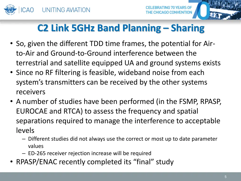 c2 link 5ghz band planning sharing