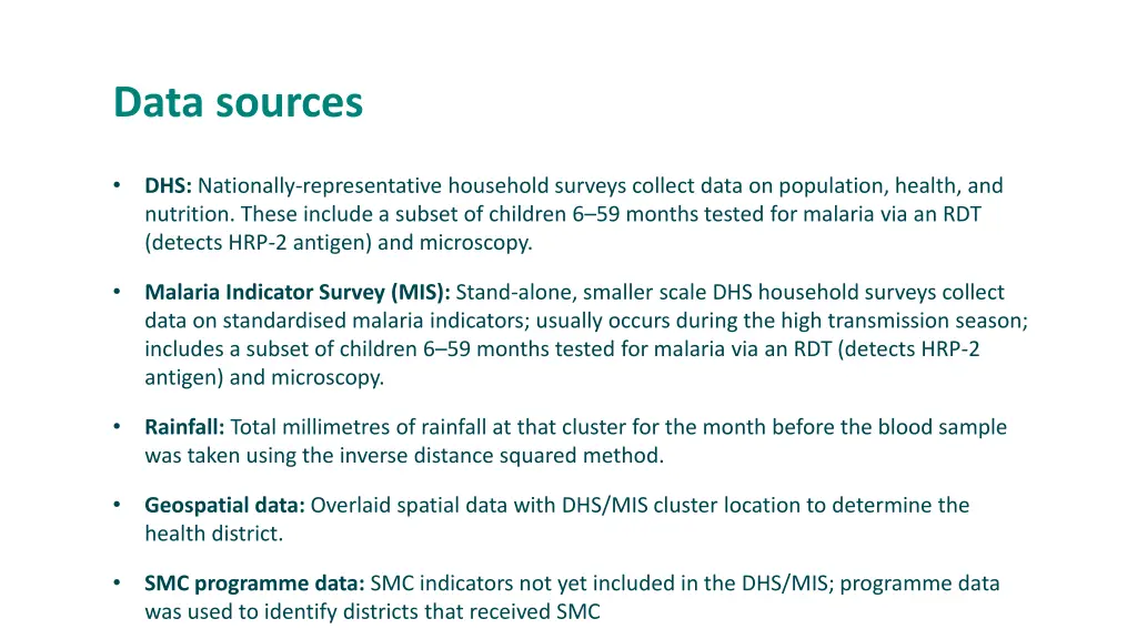 data sources