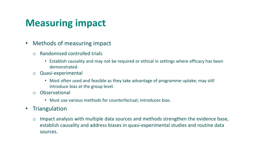 measuring impact