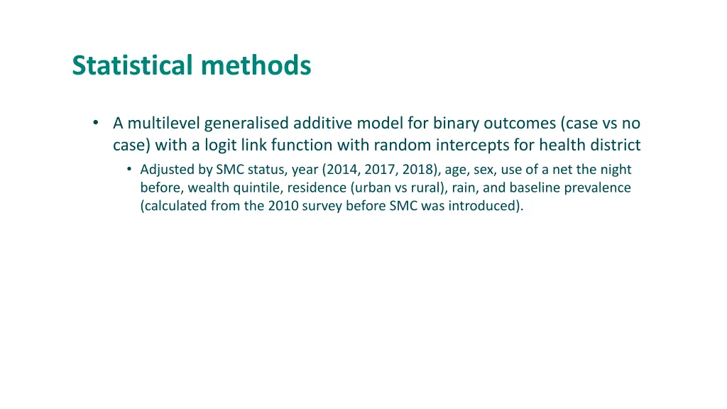 statistical methods