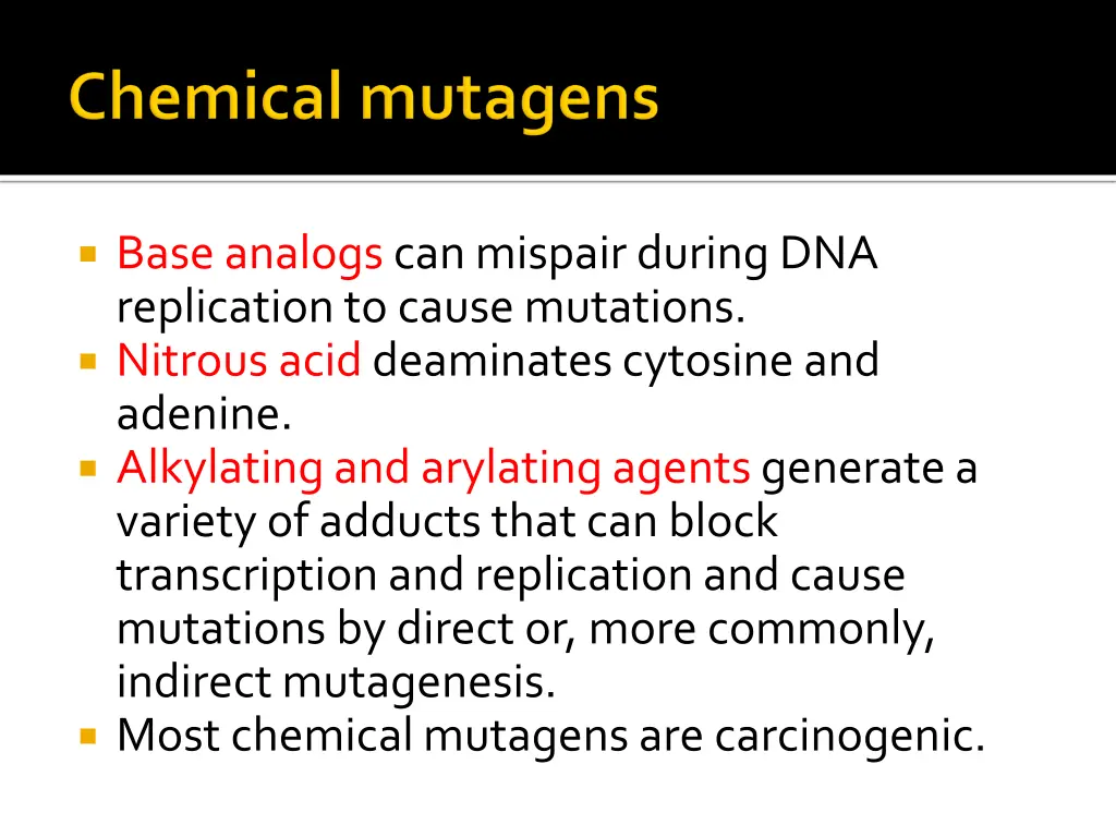 base analogs can mispairduring dna replication