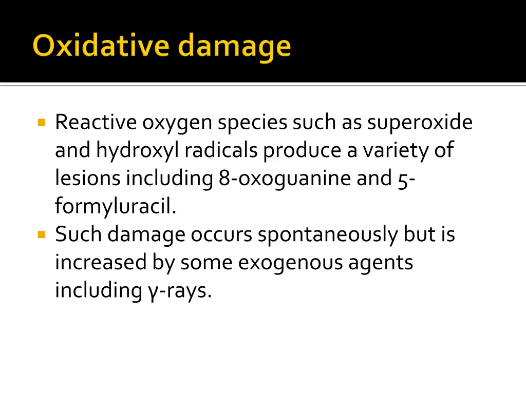 reactive oxygen species such as superoxide