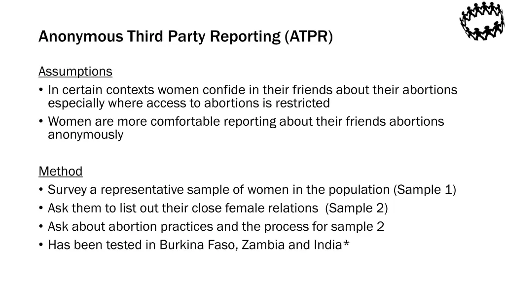 anonymous third party reporting atpr