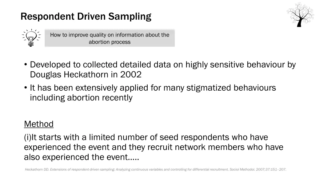 respondent driven sampling