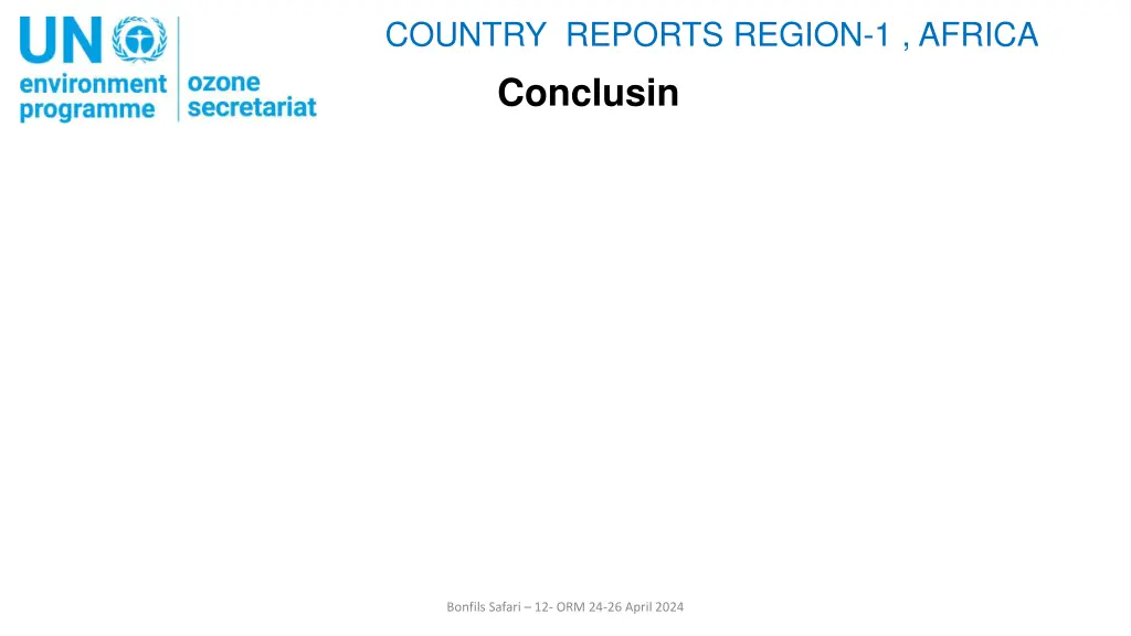 country reports region 1 africa conclusin