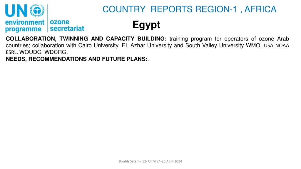 country reports region 1 africa egypt 1