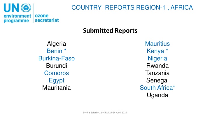 country reports region 1 africa