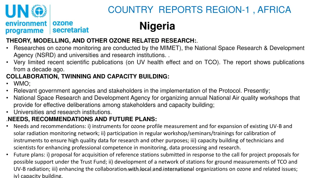 country reports region 1 africa nigeria 1