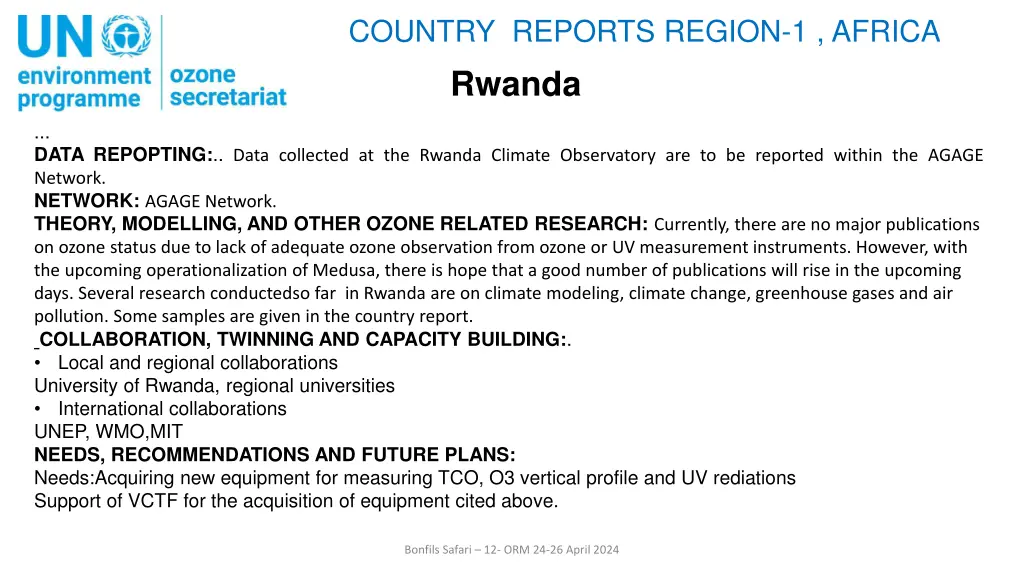 country reports region 1 africa rwanda 1