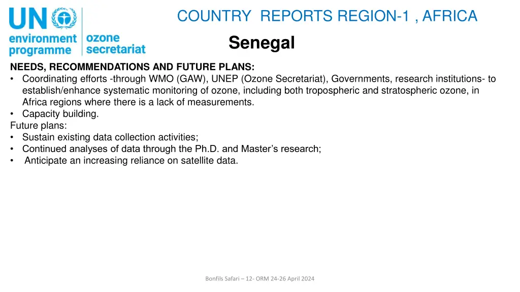 country reports region 1 africa senegal 1