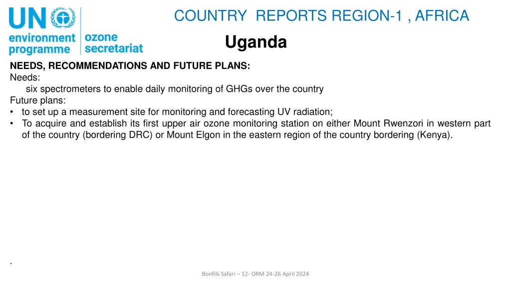 country reports region 1 africa uganda 1